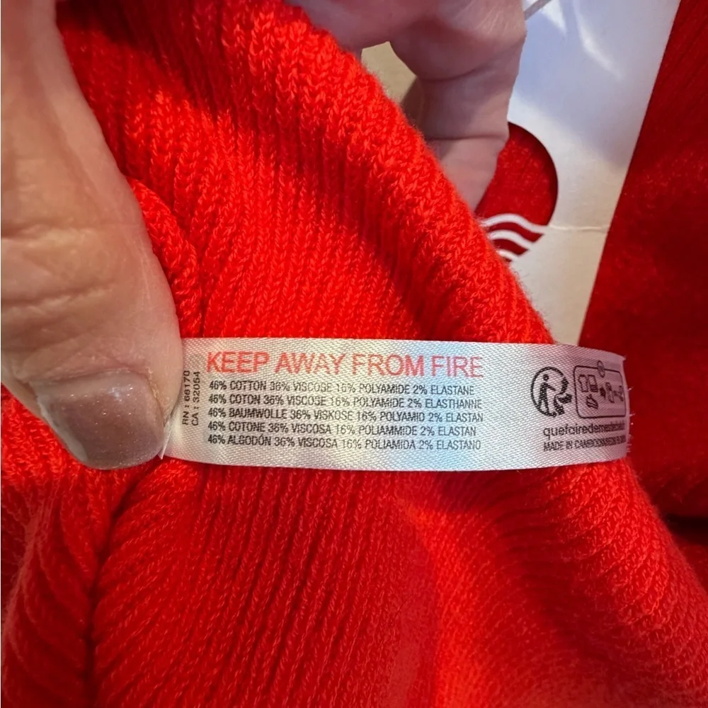NWT new medium Anthropologie daily practice full speed halter dress knit red